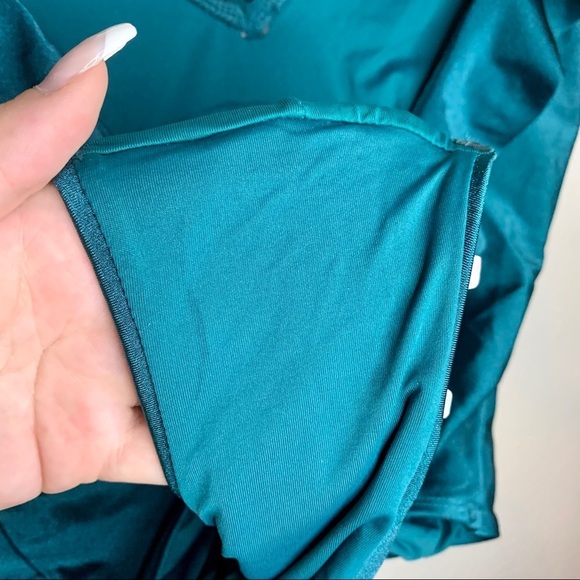 Tahari peacock teal ruffle one piece bikini small - Picture 9 of 10